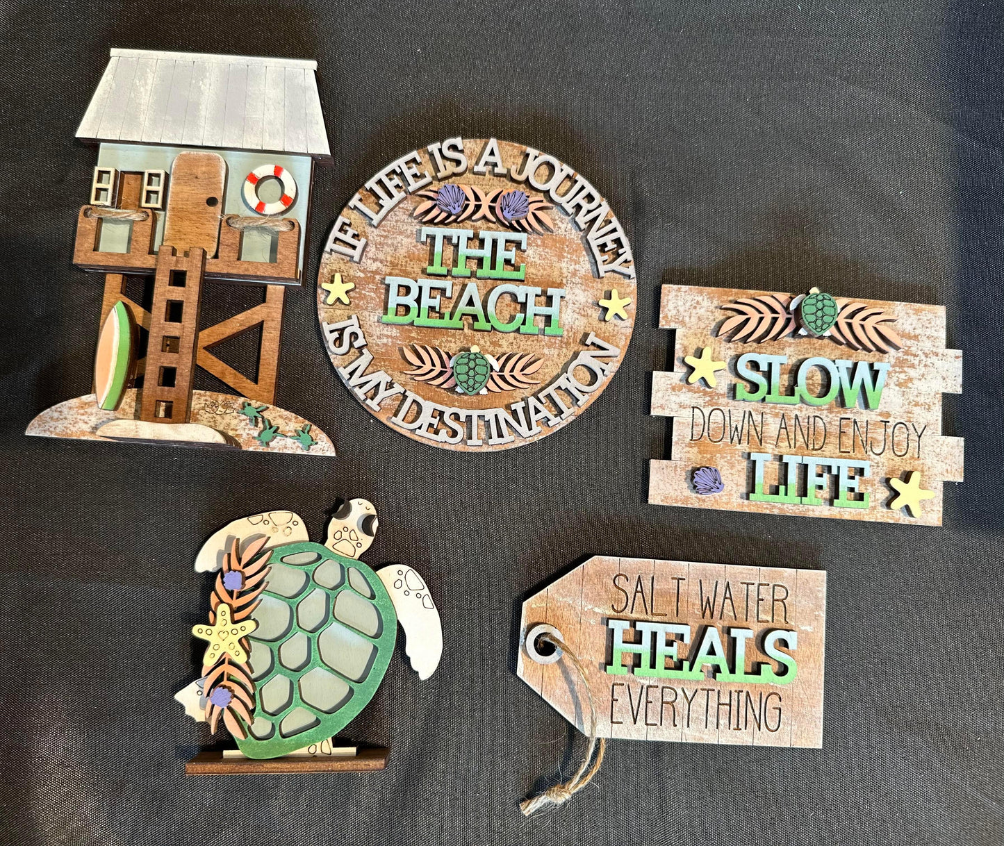 3D Tiered Tray Decor - The Beach