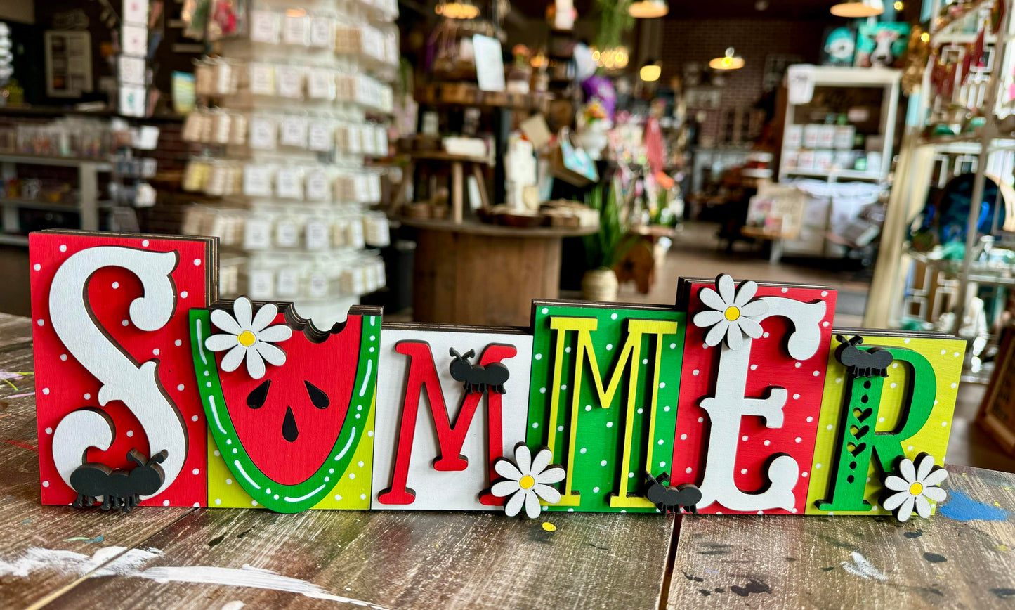 3D Standing Summer Display