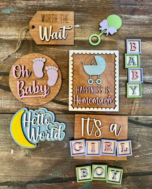 3D Tiered Tray Decor - Baby