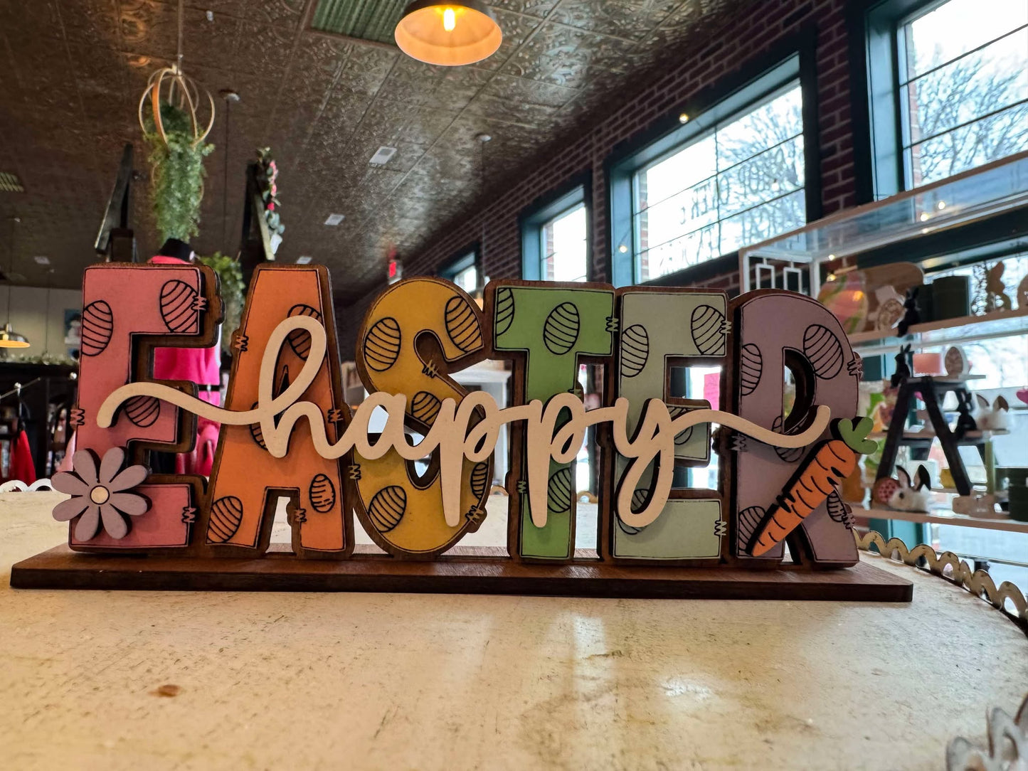 3D Standing Happy Easter Display