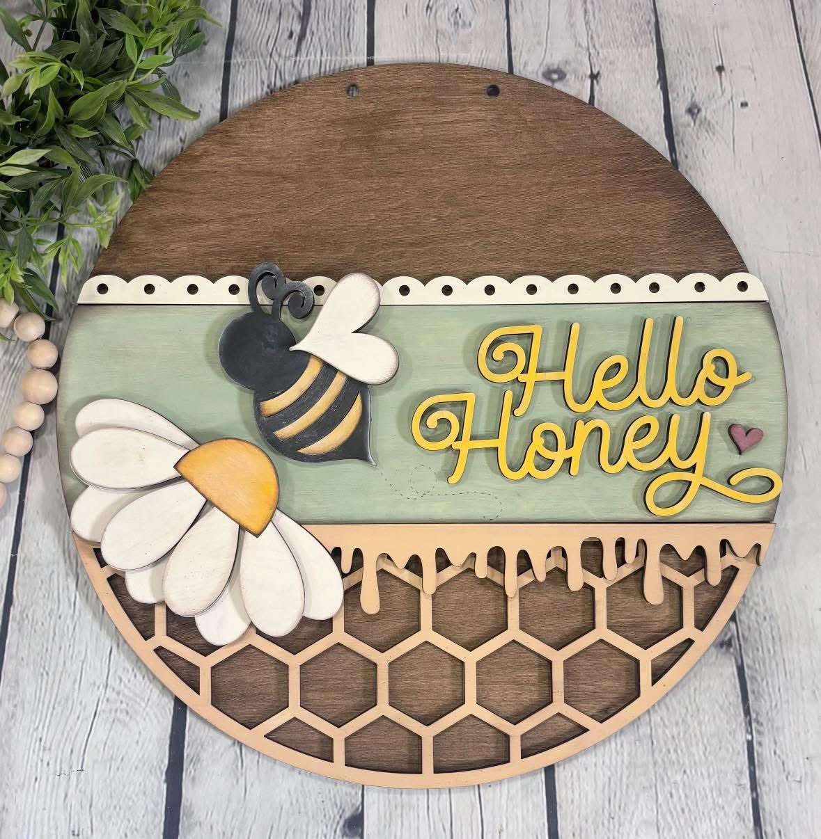 3D Door hanger Hello Honey