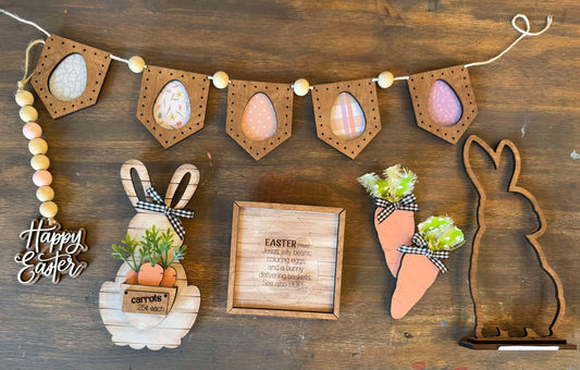 3D Tiered Tray Decor - Vintage Easter