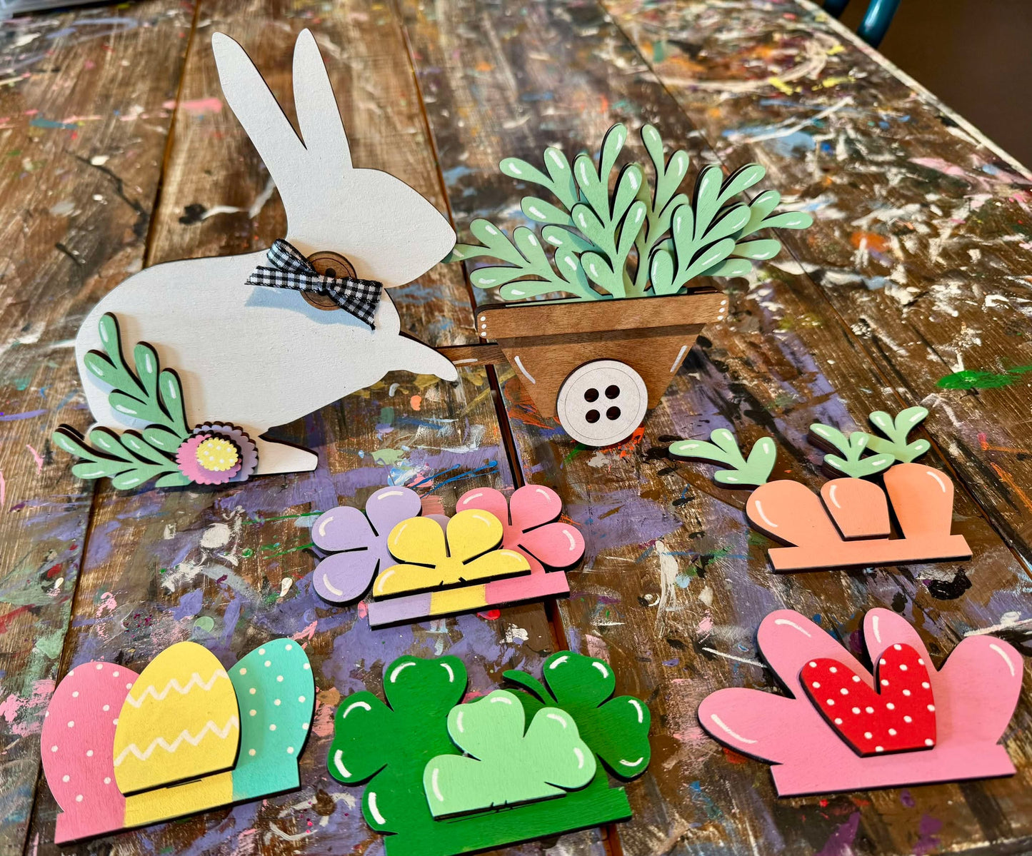 3D Interchangeable Decor - Rabbit with Planter