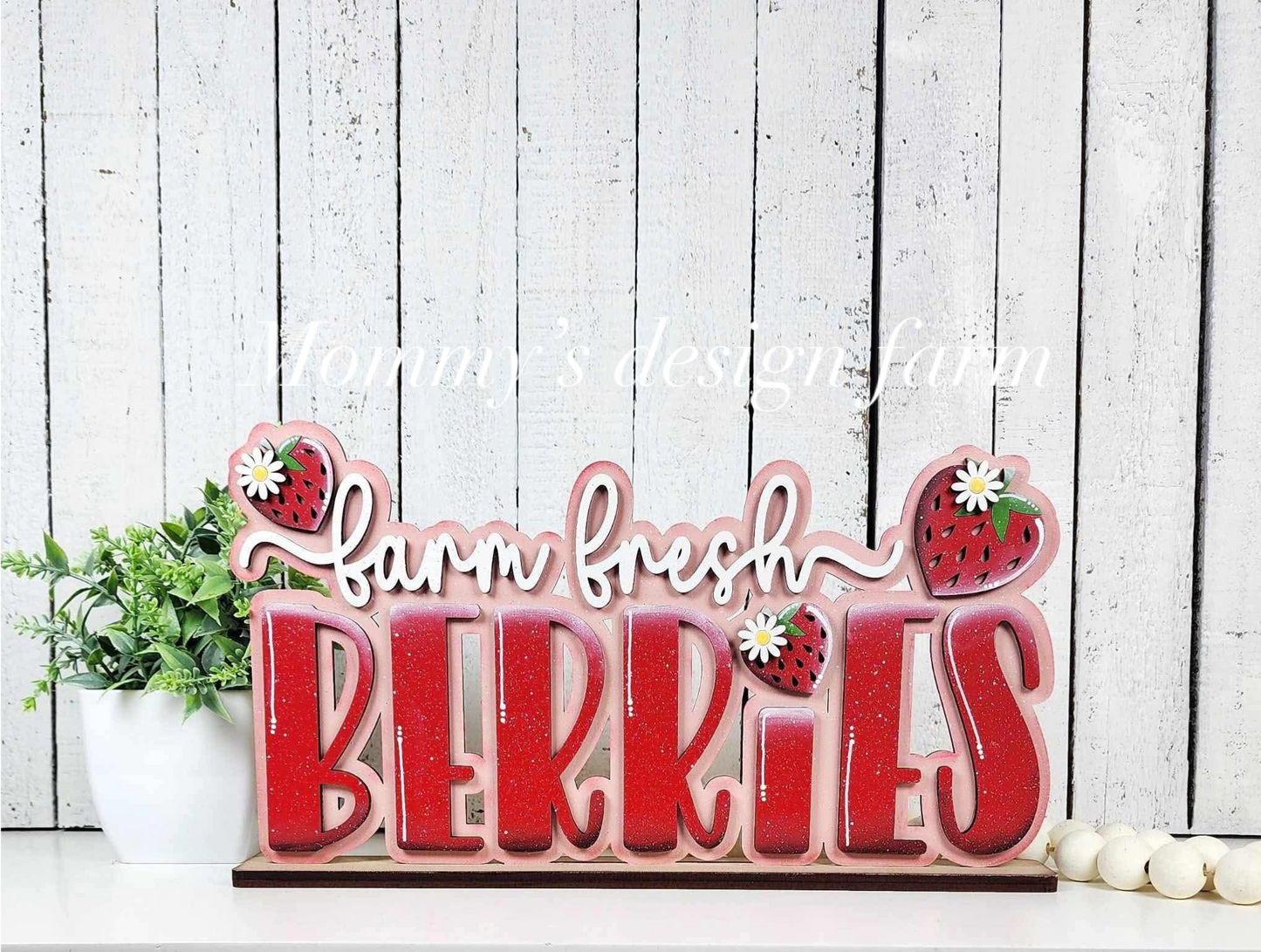 3D Standing Farm Fresh Berries