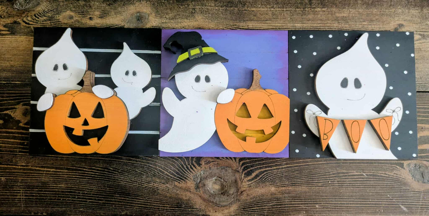 3D Interchangeable Square INSERTS ONLY - Fall and Halloween