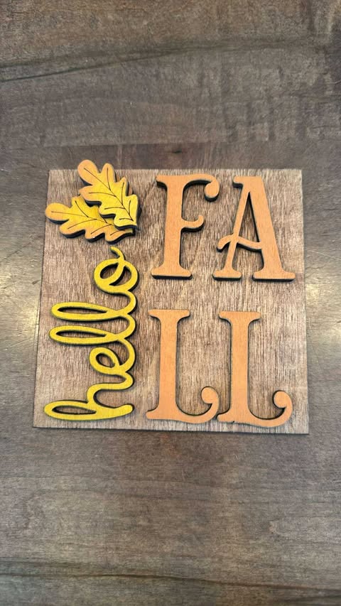 3D Interchangeable Square INSERTS ONLY - Fall and Halloween