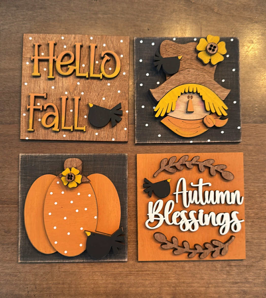 3D Interchangeable Square INSERTS ONLY - Fall and Halloween