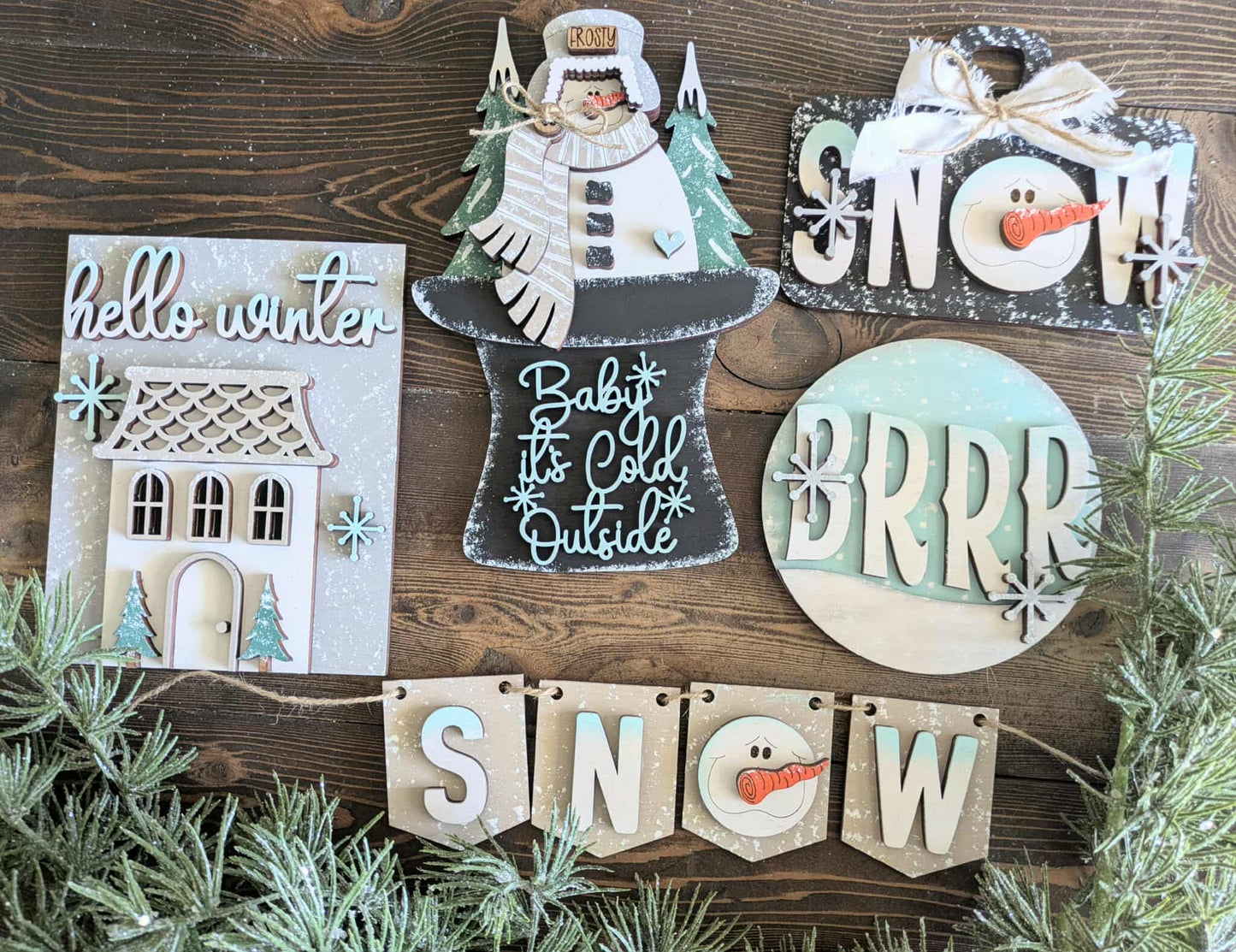 3D Tiered Tray Decor - Hello Winter Snow