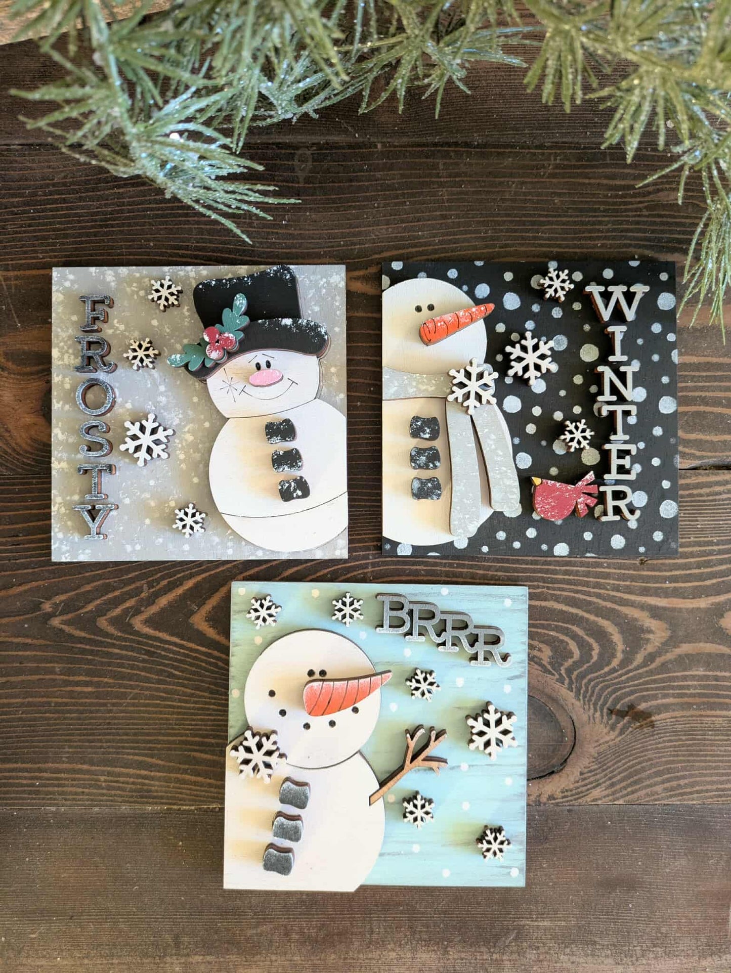 3D Interchangeable Square INSERTS ONLY - Christmas and Winter