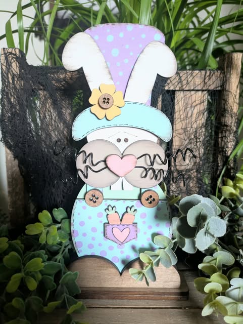 3D Standing Easter Bunny with Hat