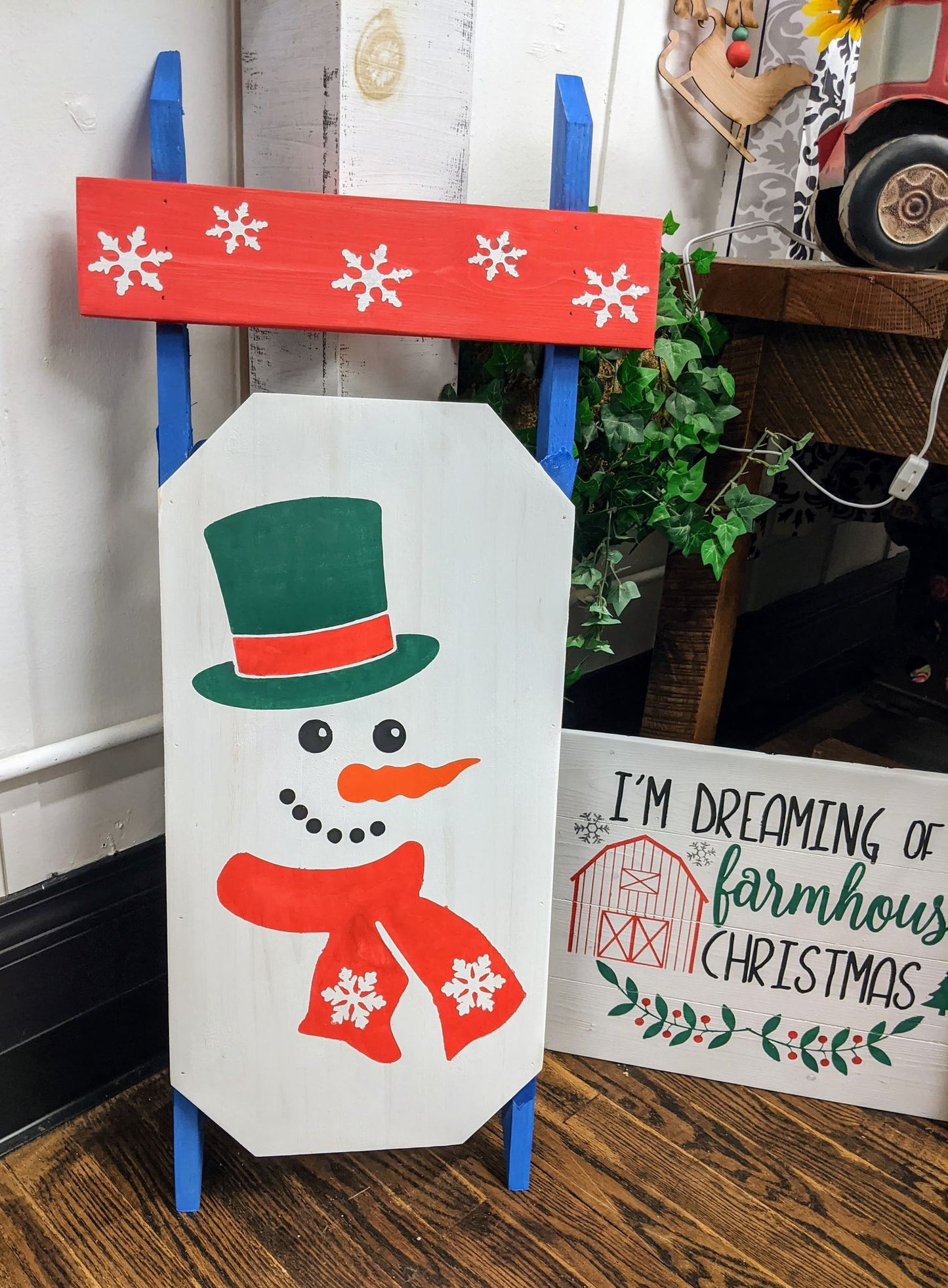 Winter Sled - Snowman