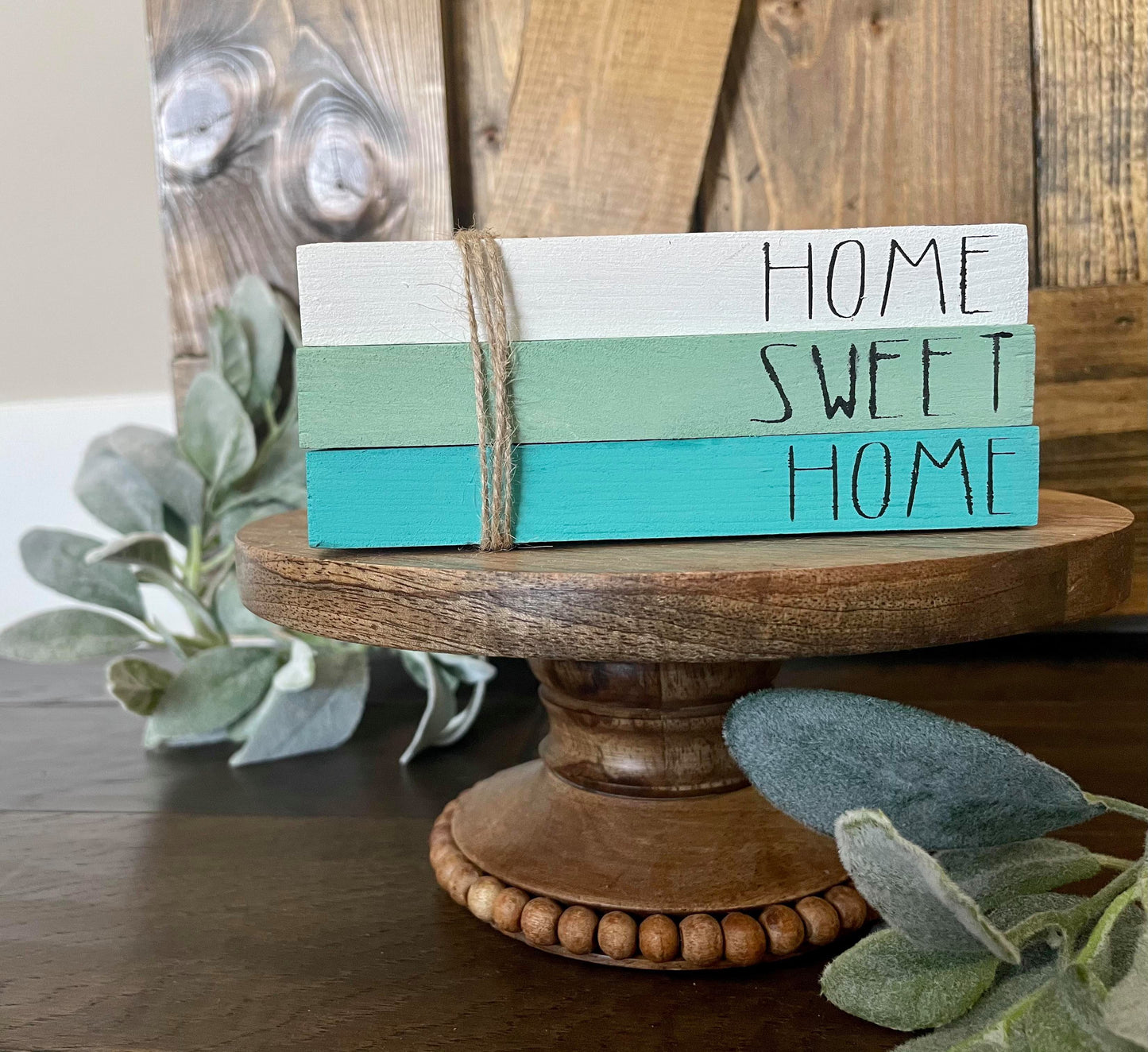 Tiered Tray Mini Book Stack - Home Sweet Home