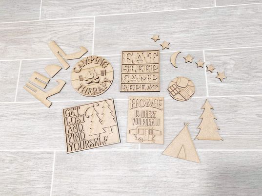 3D Tiered Tray Decor - Camping Therapy