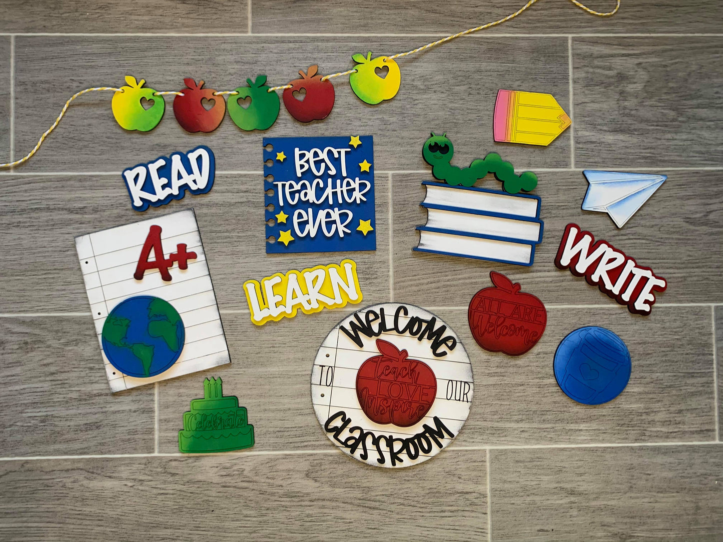 3D Tiered Tray Decor - Teacher