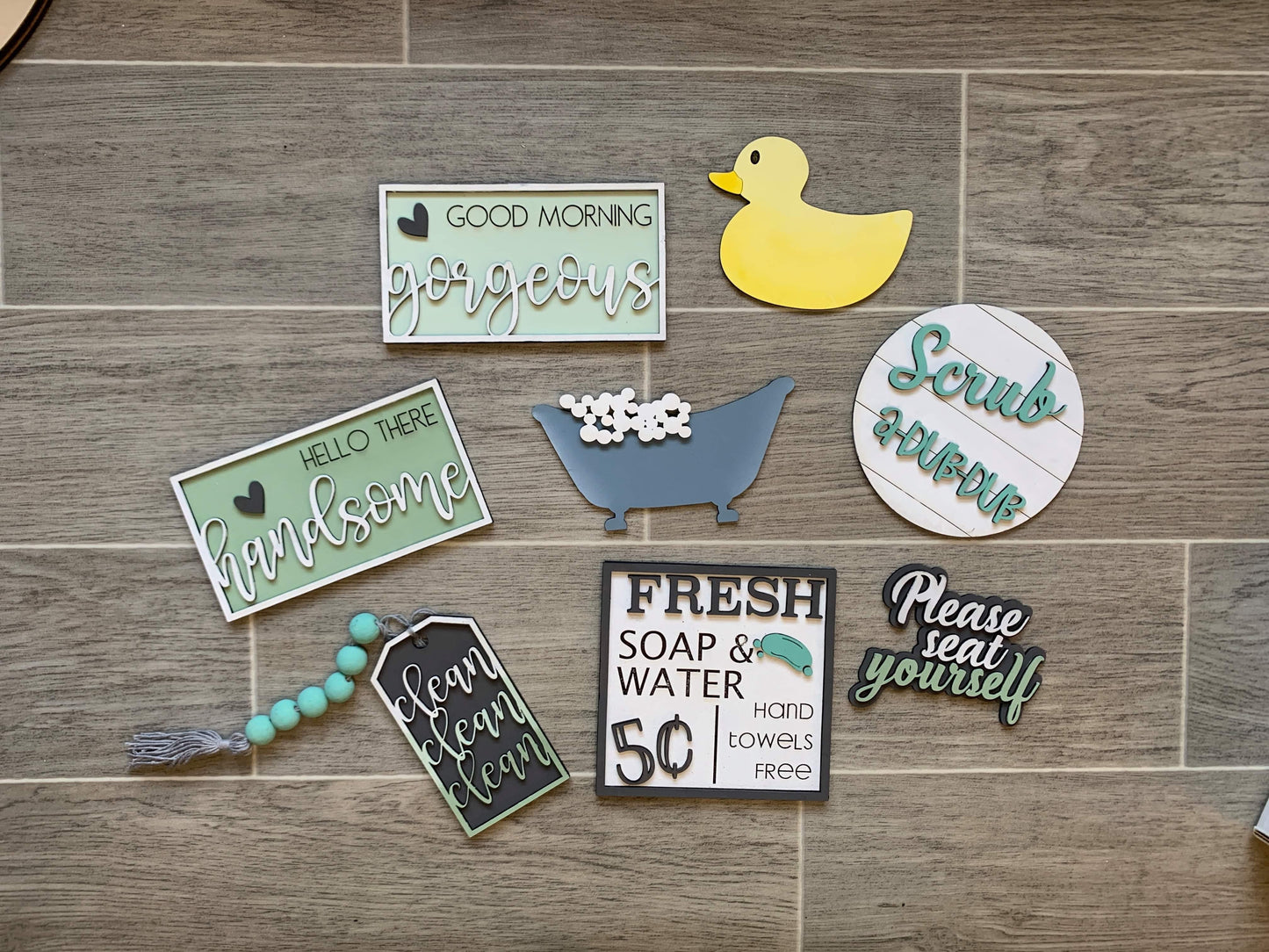 3D Tiered Tray Decor - Bathroom