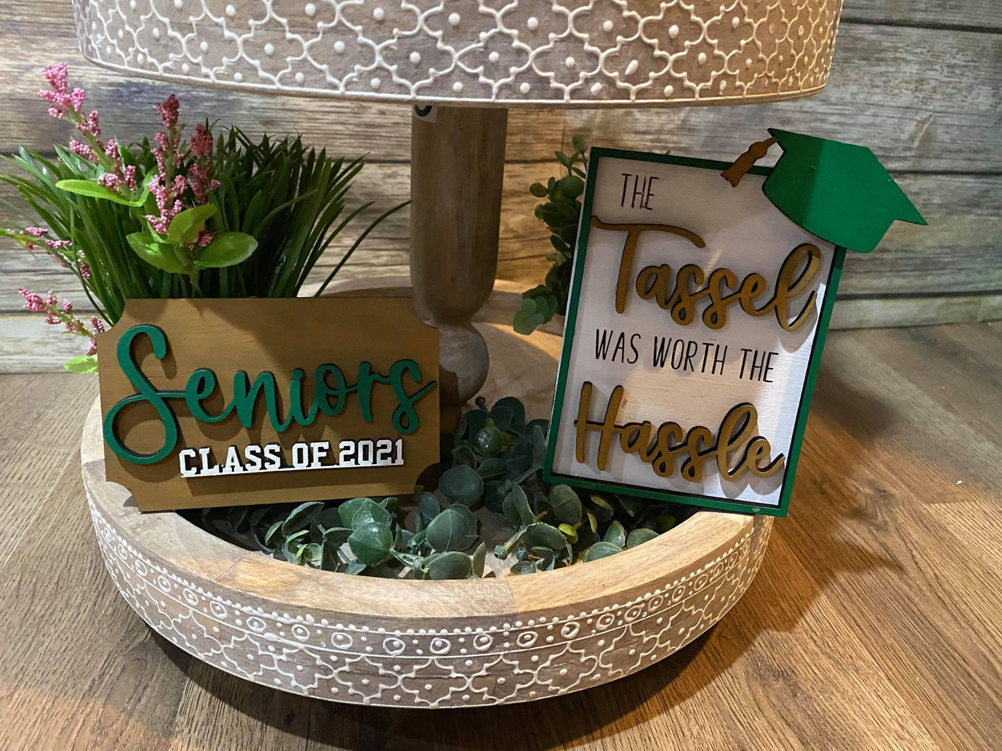 3D Tiered Tray Decor - Senior