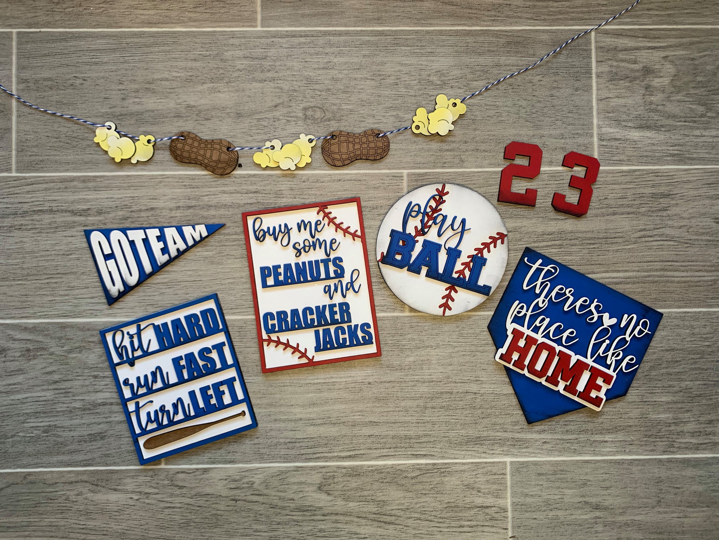 3D Tiered Tray Decor - Baseball