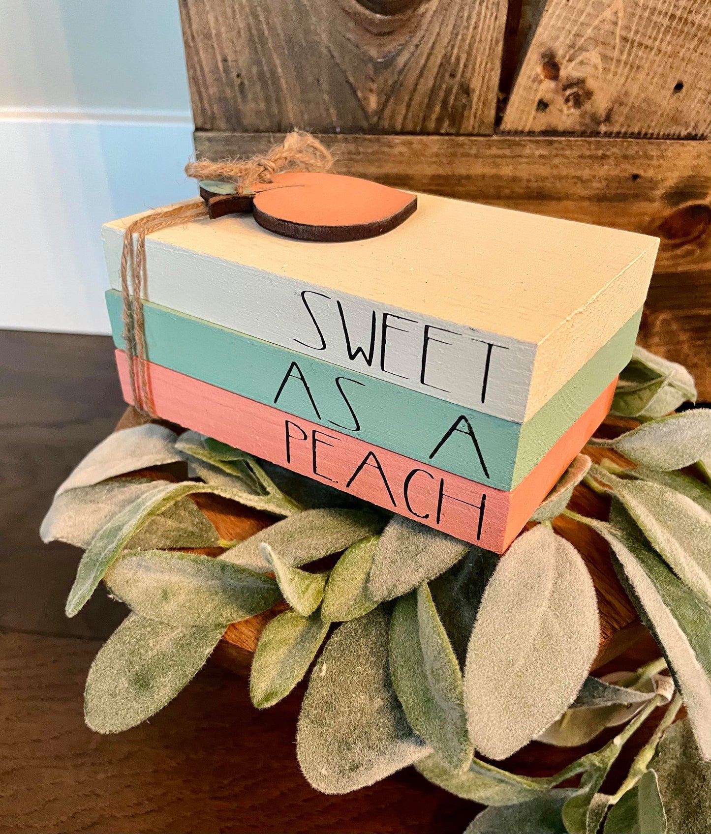 Tiered Tray Mini Book Stack - Sweet as a Peach