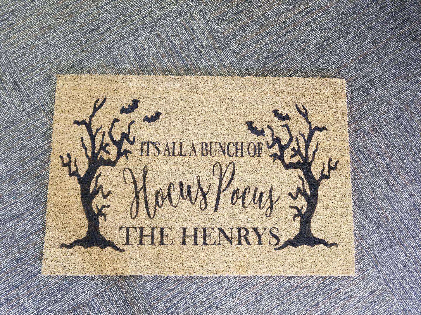 It's all a bunch of H. Pocus with family name at bottom (The Henrys shown)