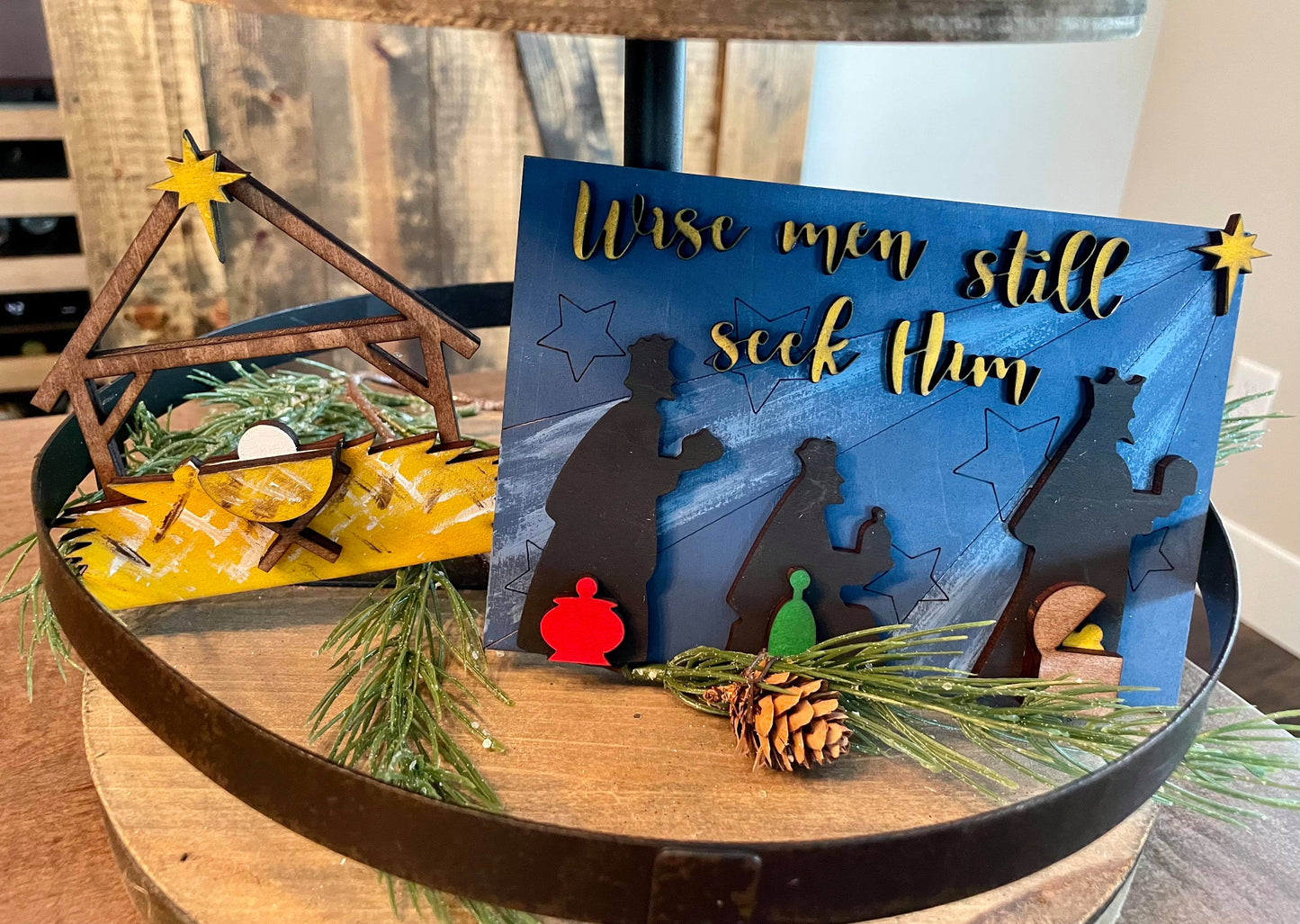 3D Tiered Tray Decor - Nativity