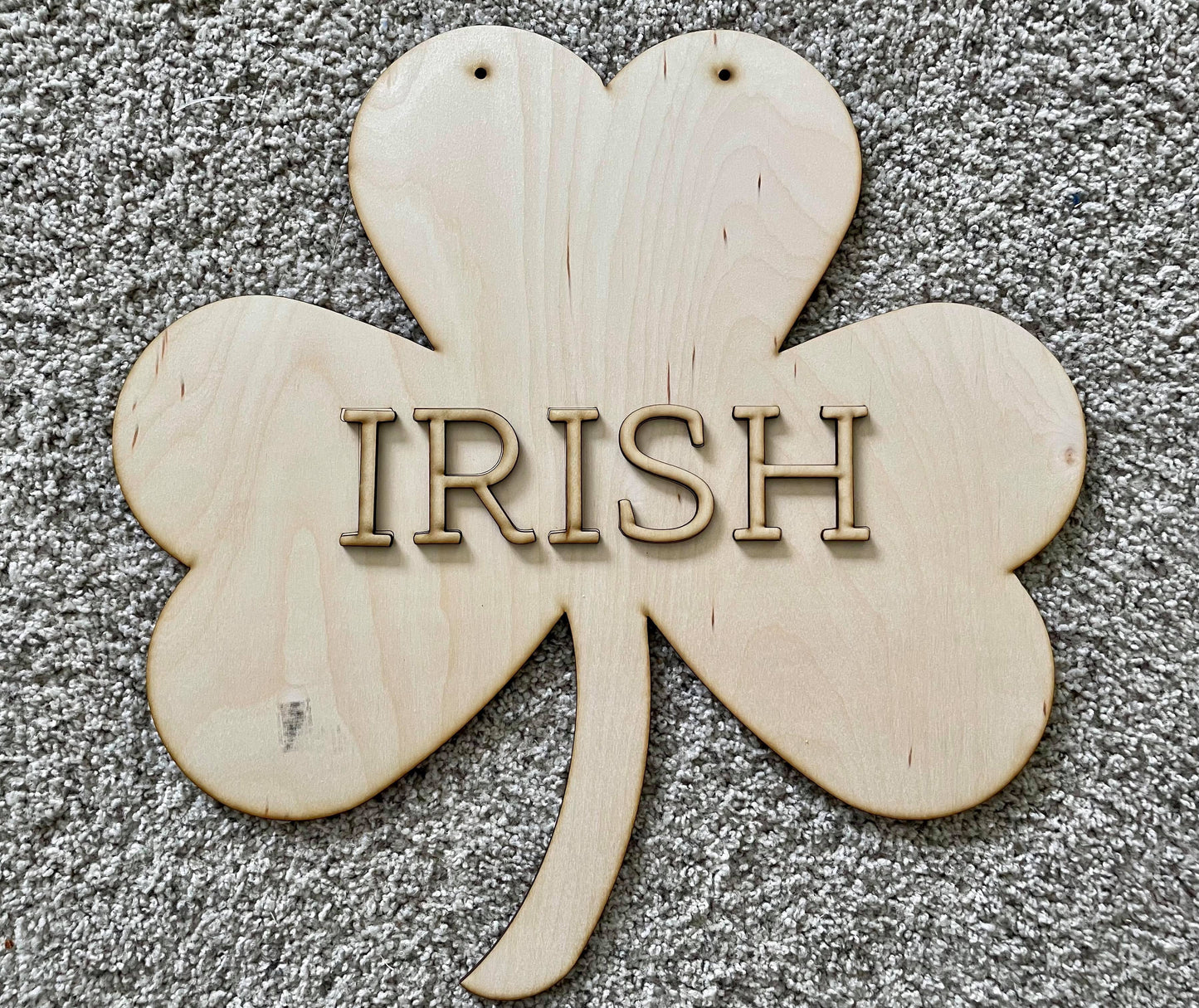 3D Door hanger Shamrock Irish