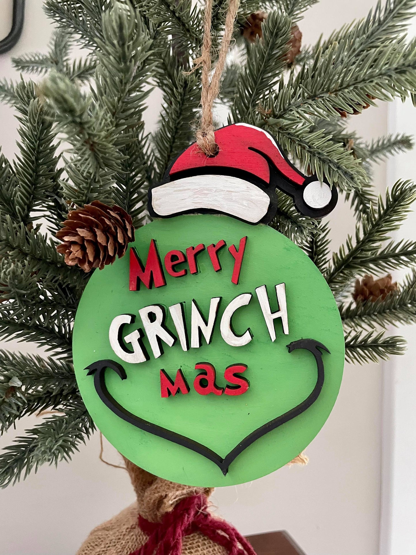 Ornament- Merry "mean one" mas