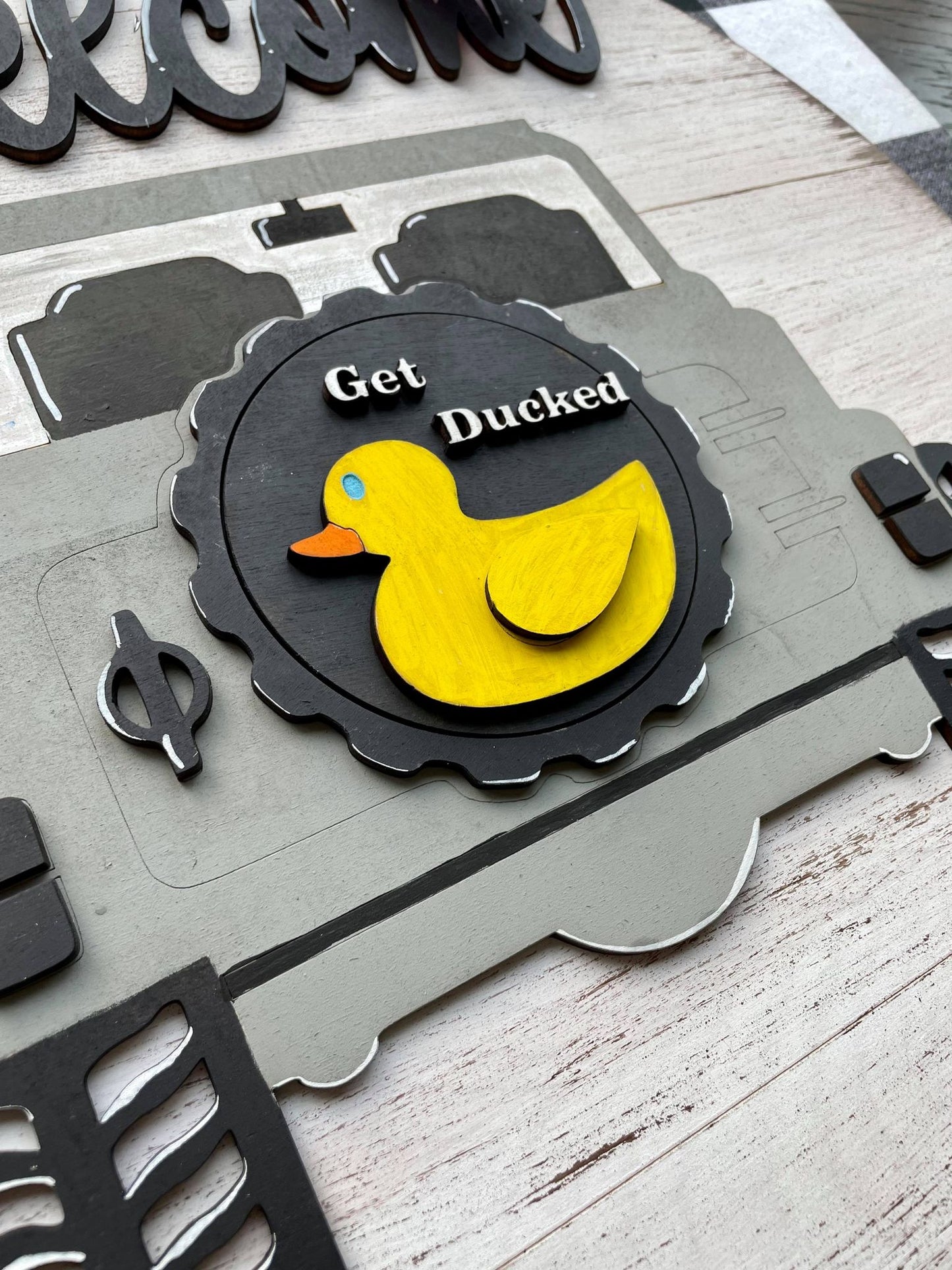 3D interchangeable door hanger Welcome Jeep
