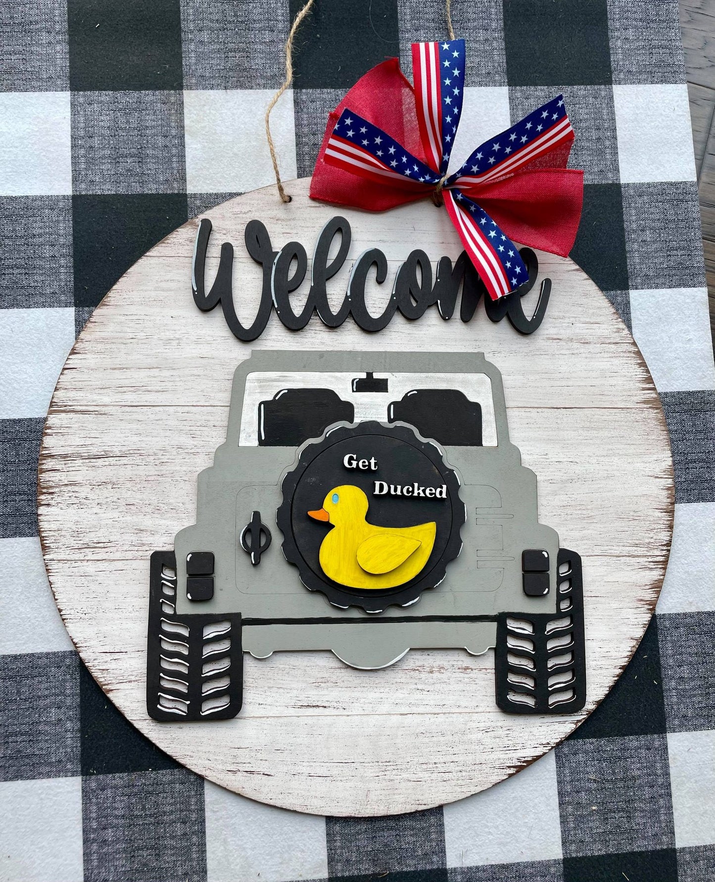 3D interchangeable door hanger Welcome Jeep