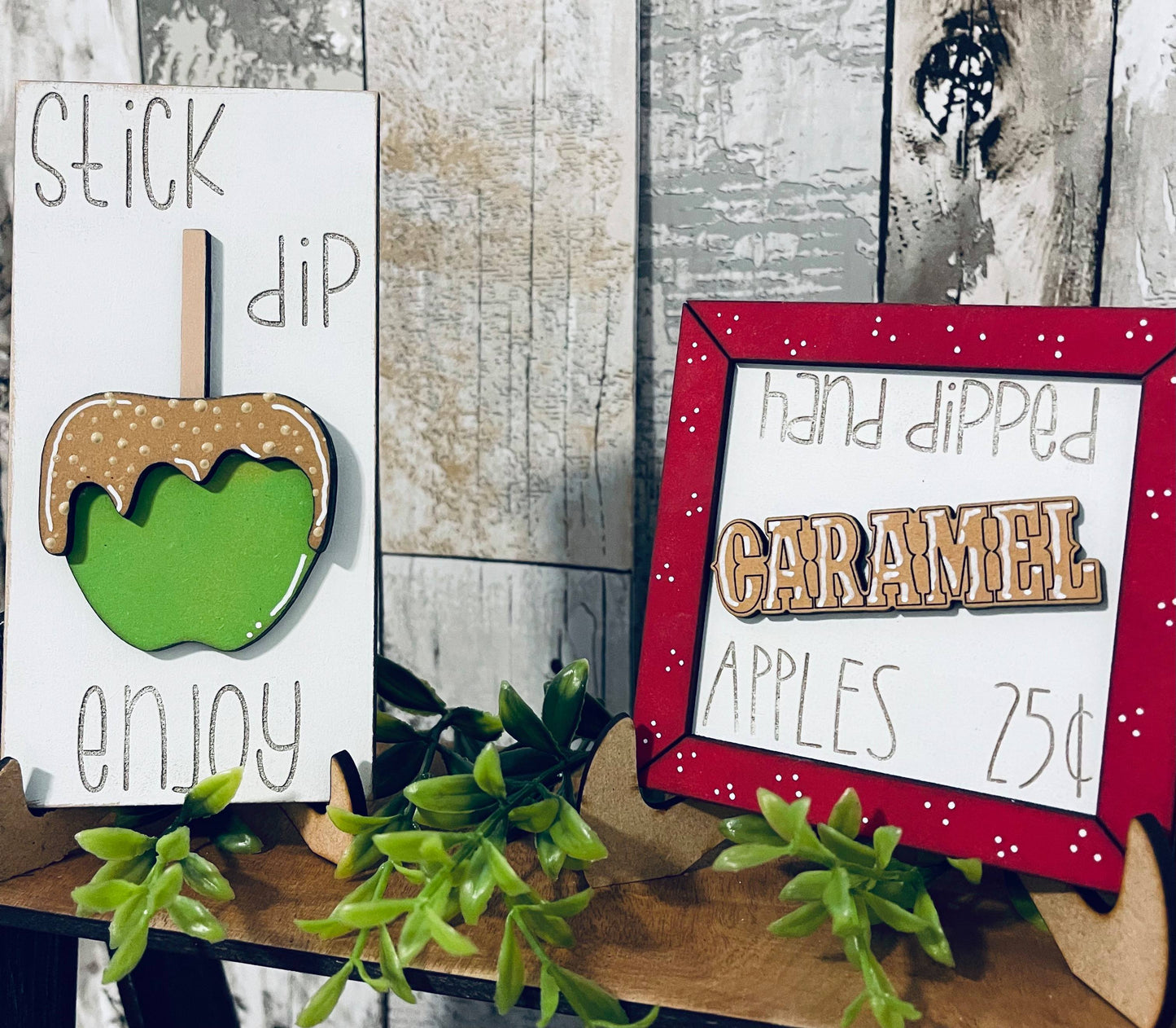 3D Tiered Tray Decor - Caramel Apples