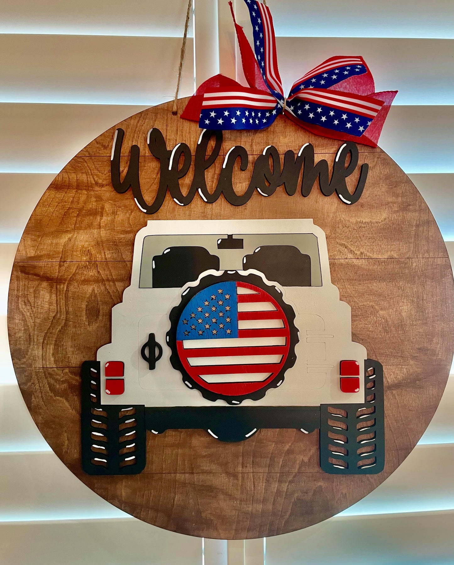 3D interchangeable door hanger Welcome Jeep