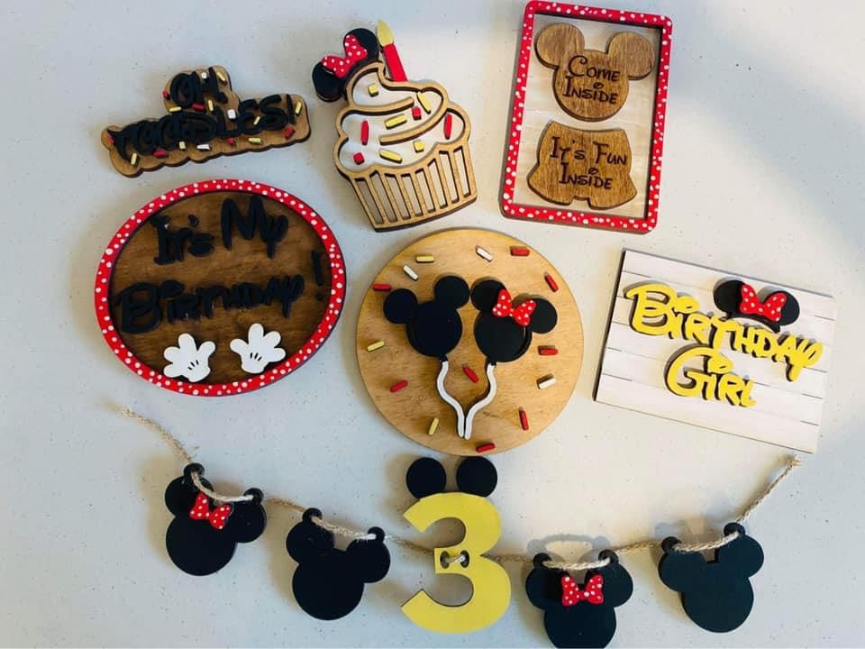 3D Tiered Tray Decor - Diz Birthday