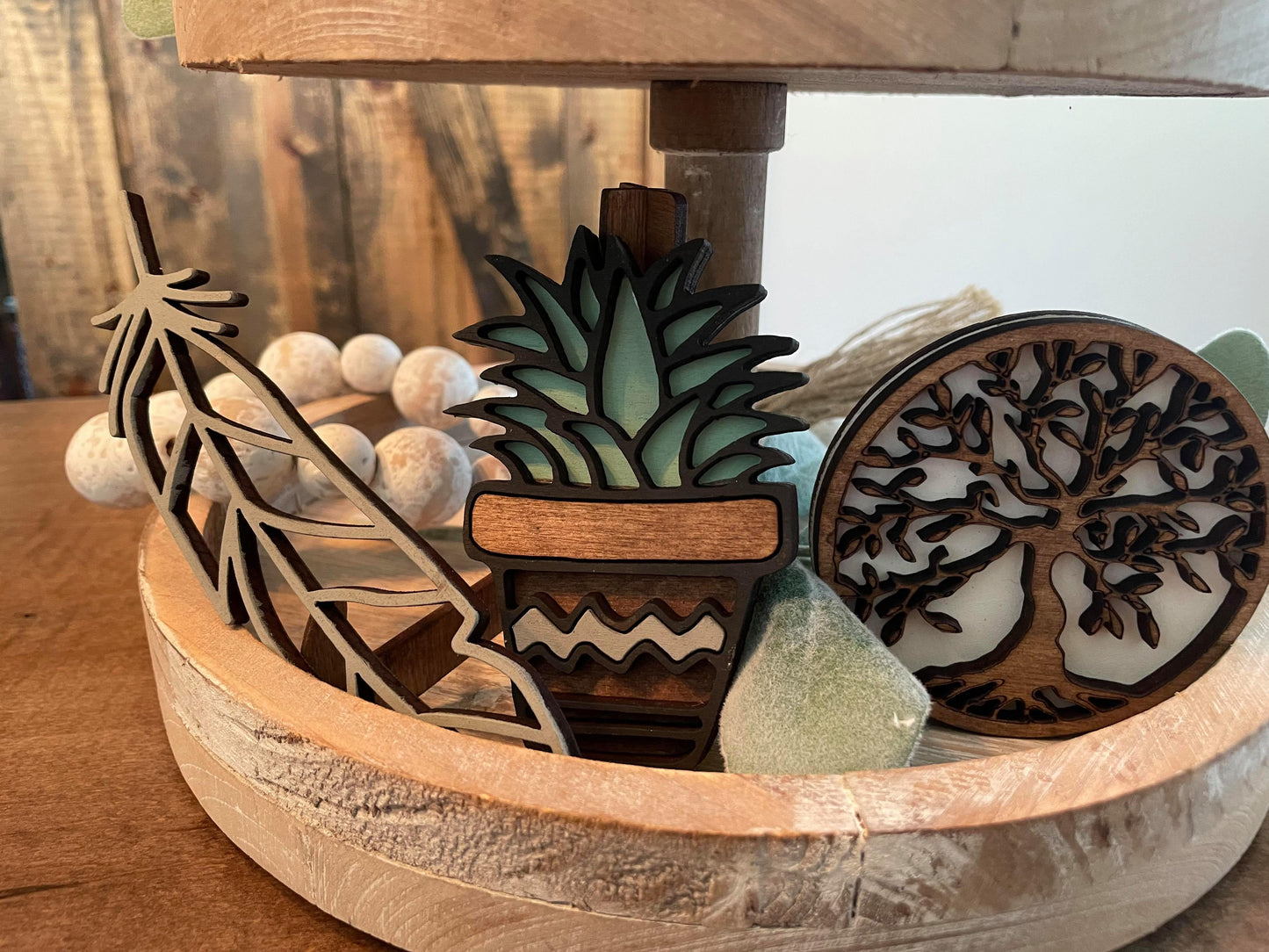 3D Tiered Tray Decor - BOHO