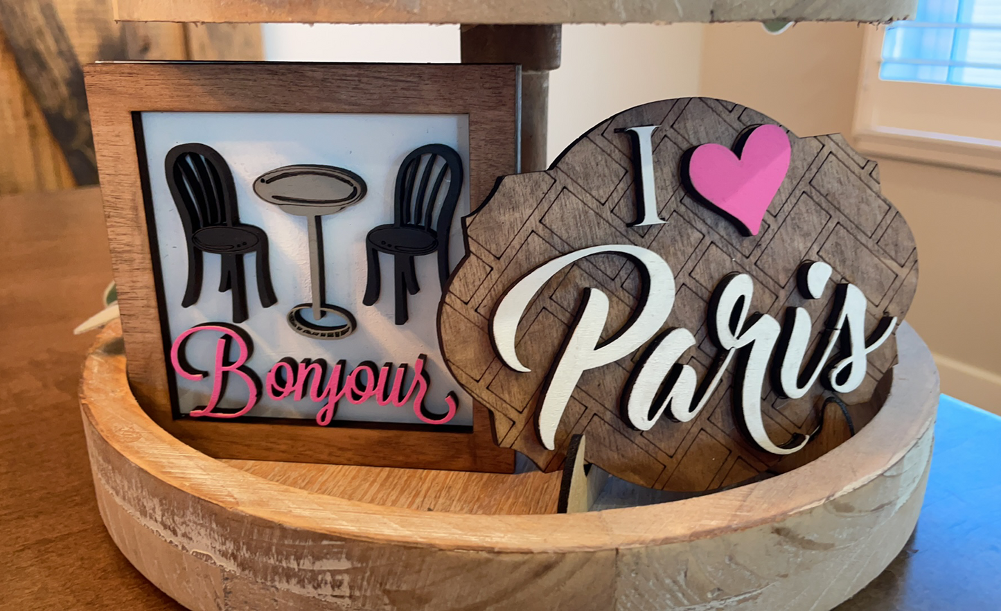 3D Tiered Tray Decor - Paris