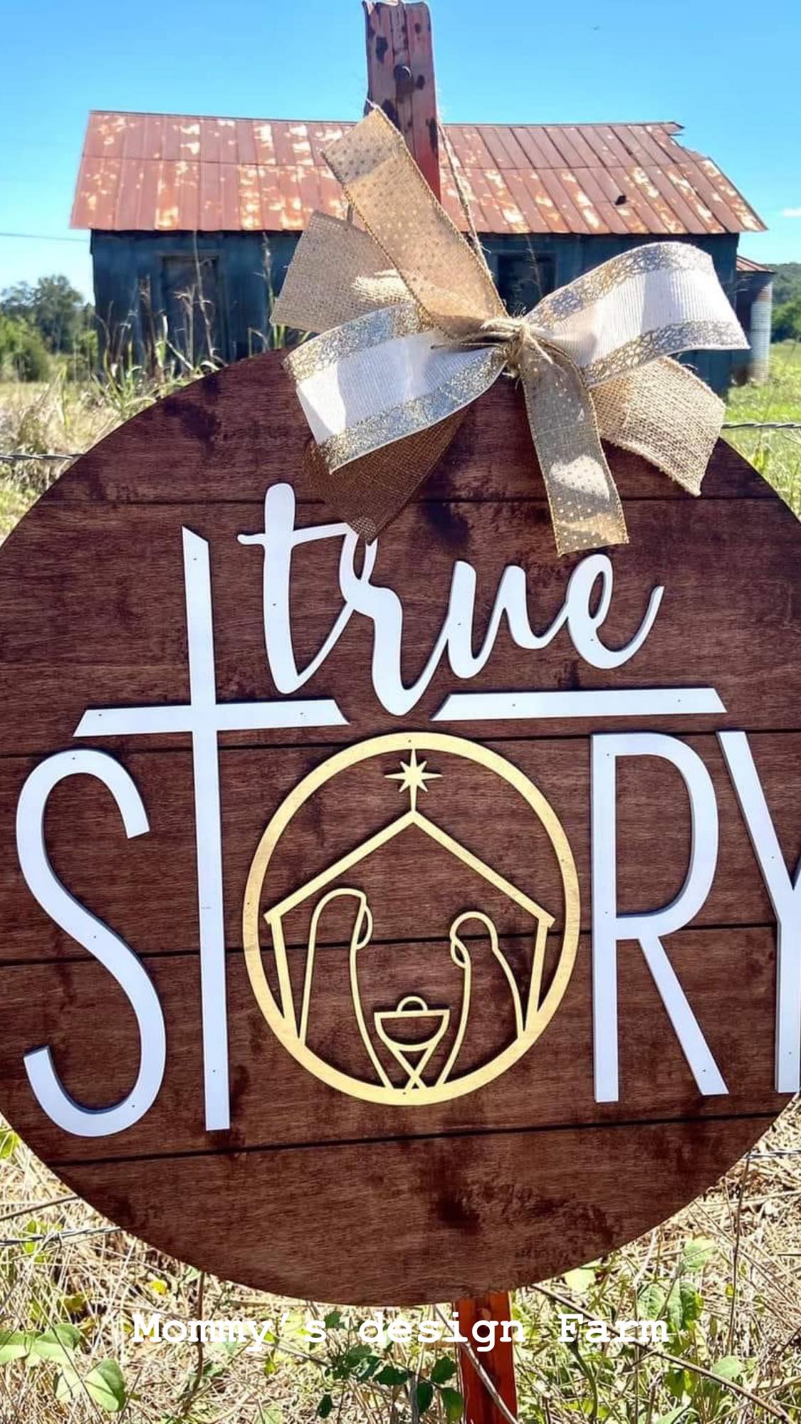 3D Doorhanger - True Story Nativity Scene