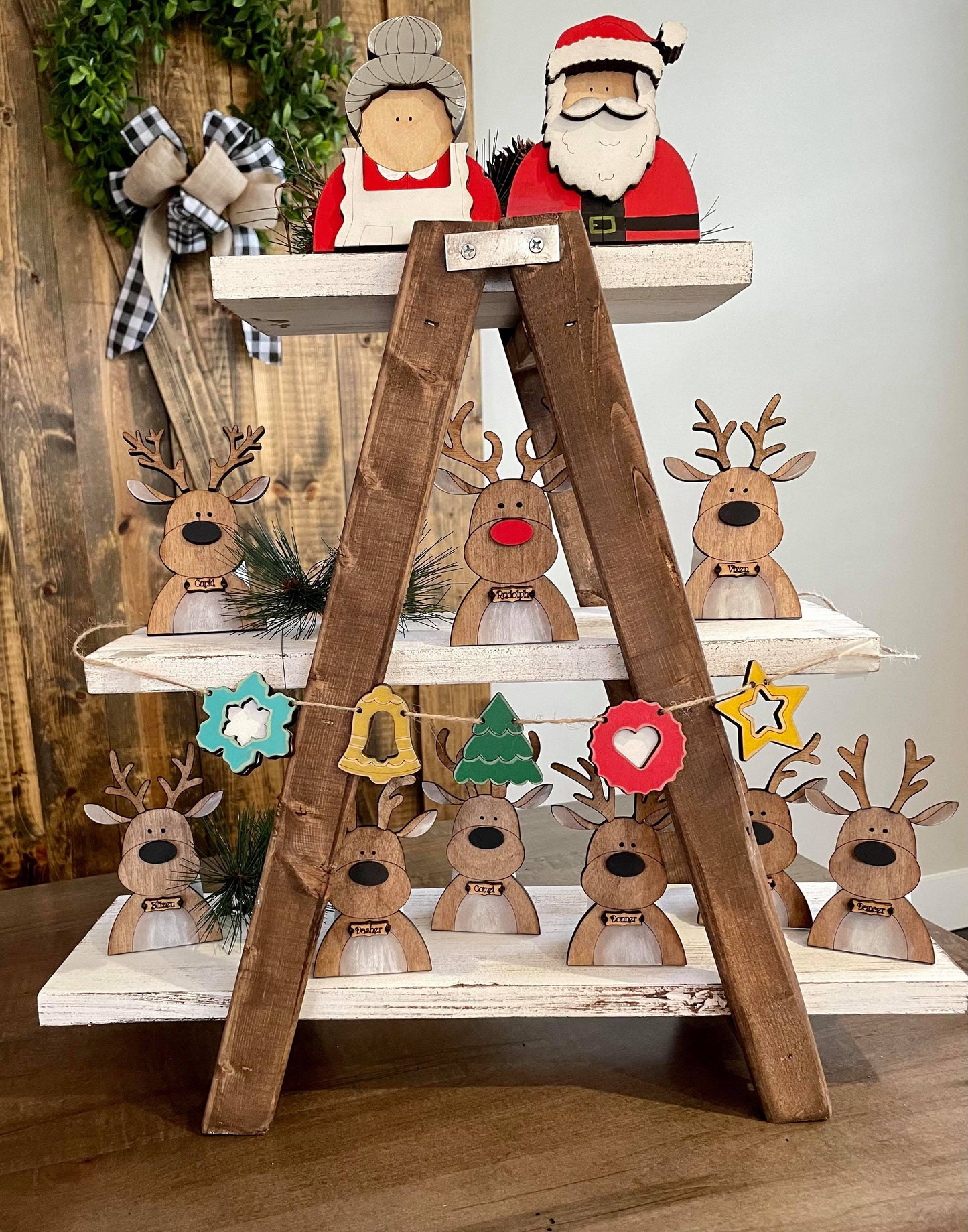 3D Tiered Tray Decor - Santa