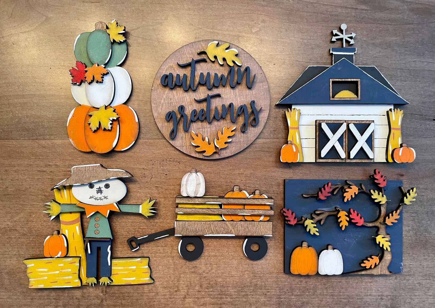 3D Tiered Tray Decor - Autumn Greetings