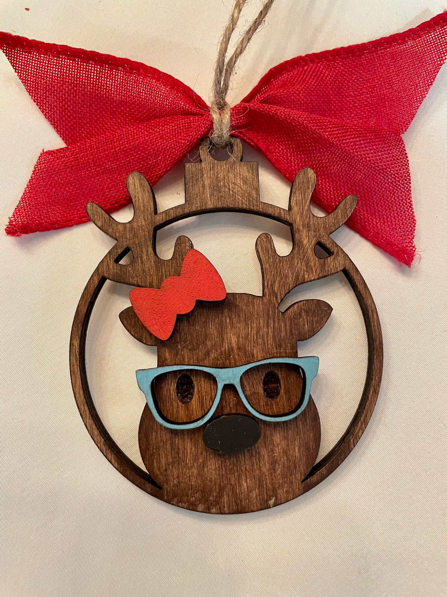 Ornament-Reindeer with Glasses