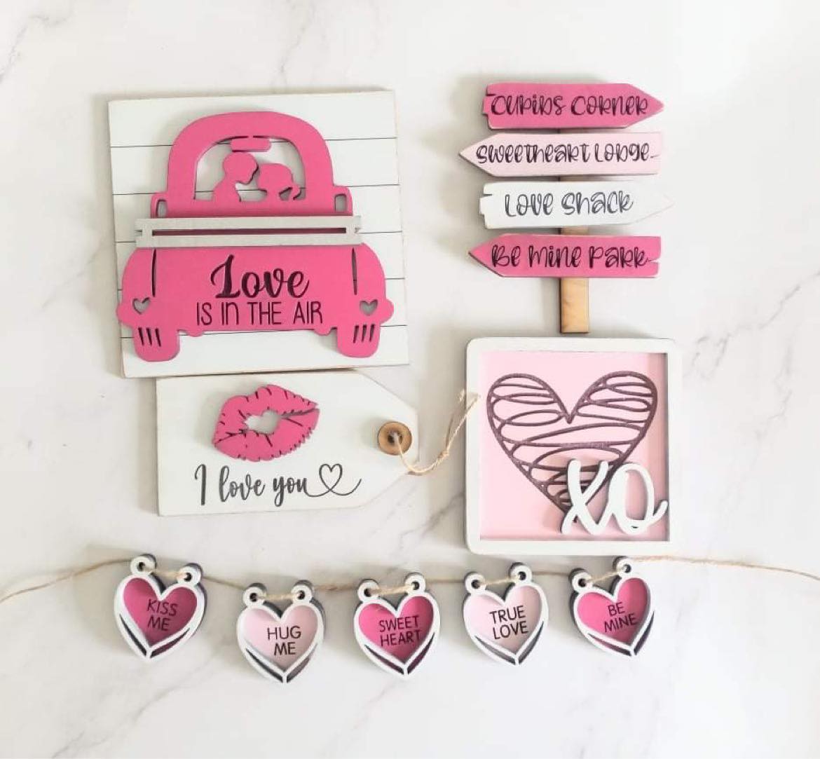 3D Tiered Tray Decor - Valentine's Day Love is in the air truck