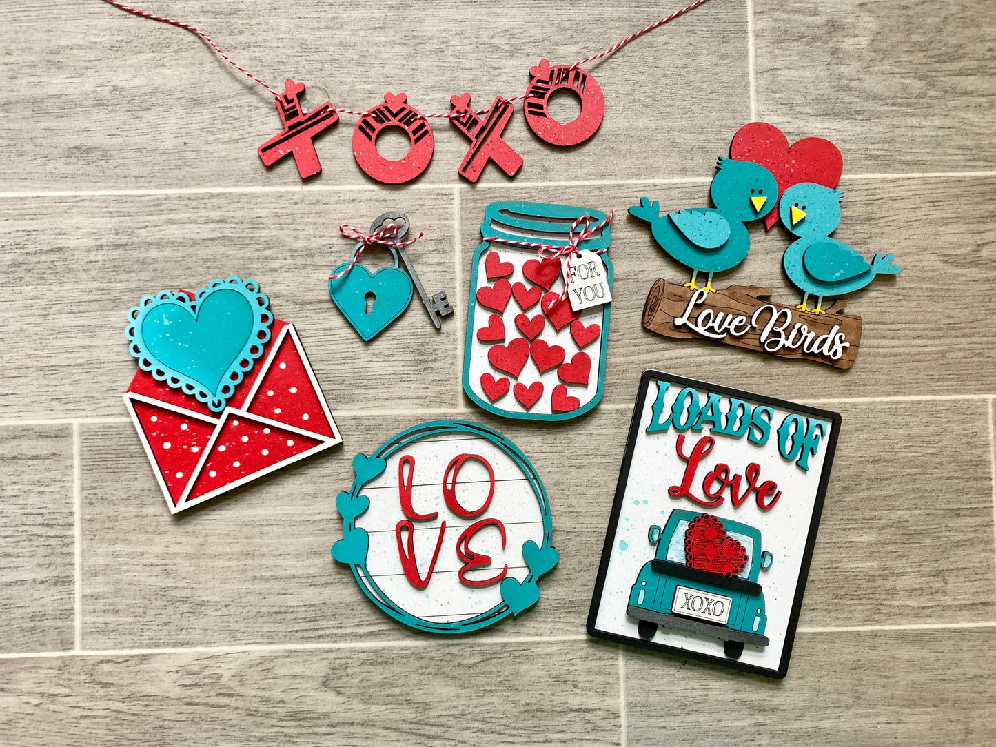 3D Tiered Tray Decor - Valentines Day - Love Birds