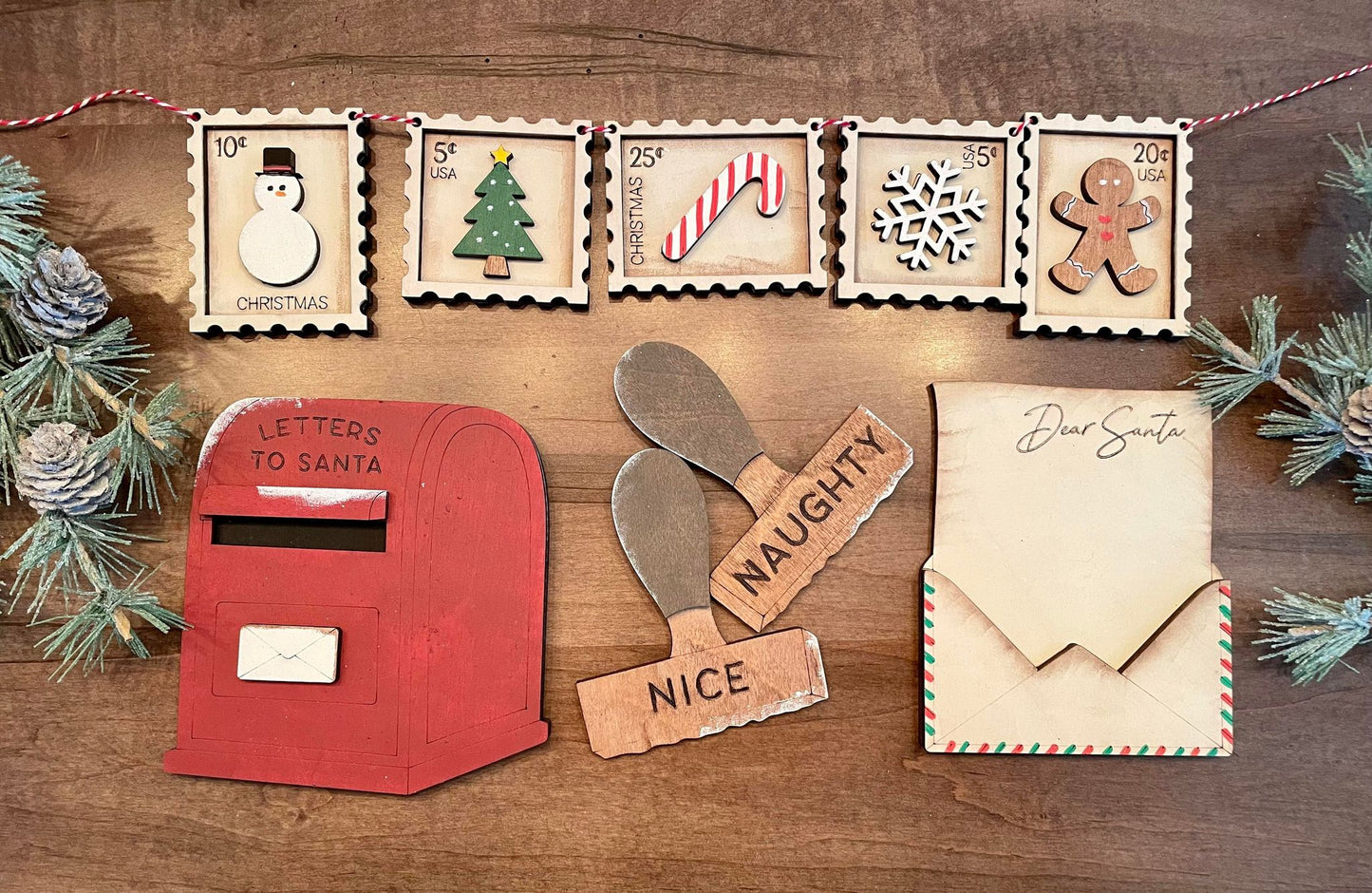 3D Tiered Tray Decor - Letters to Santa