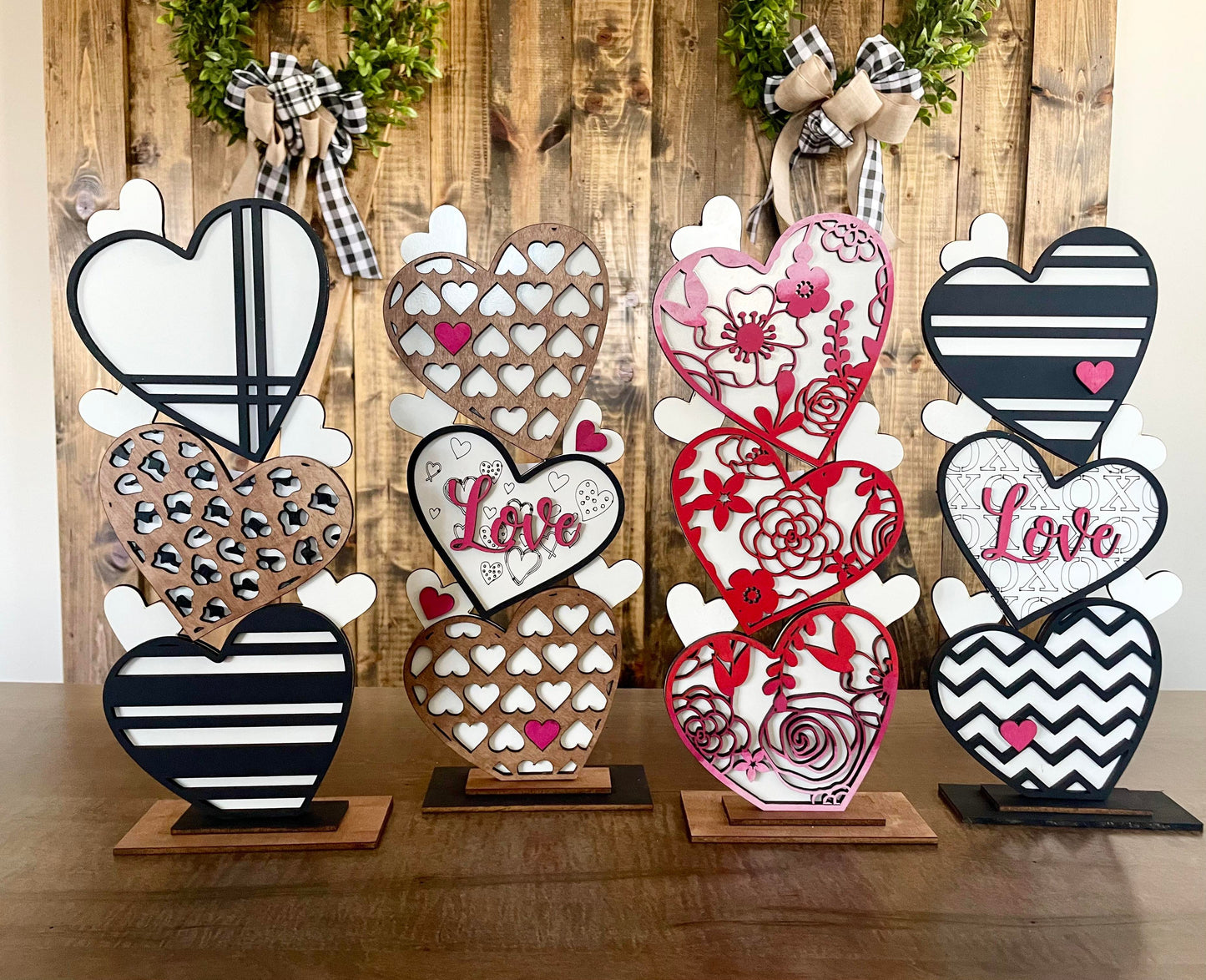 3D Stacked Hearts