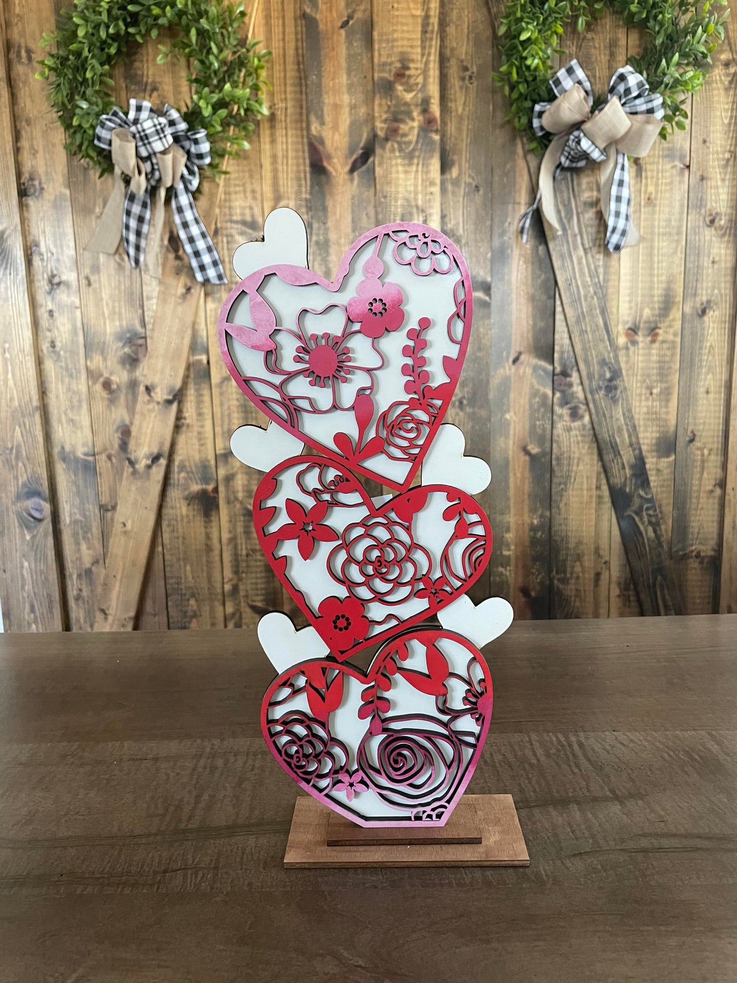 3D Stacked Hearts