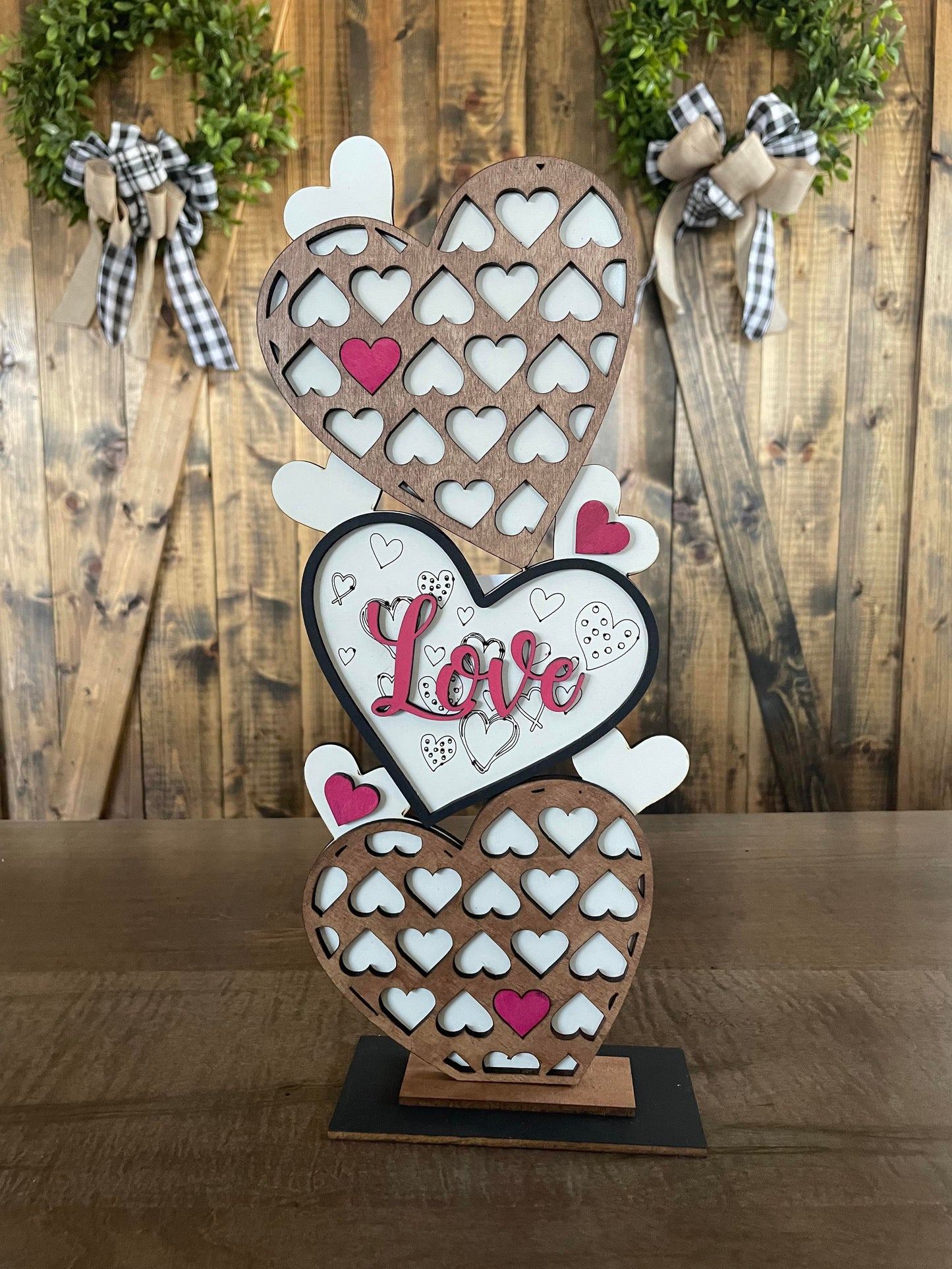 3D Stacked Hearts
