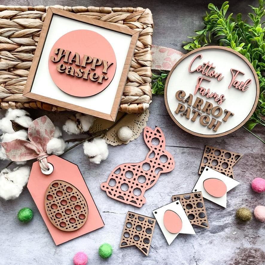 3D Tiered Tray Decor - Ratton Easter