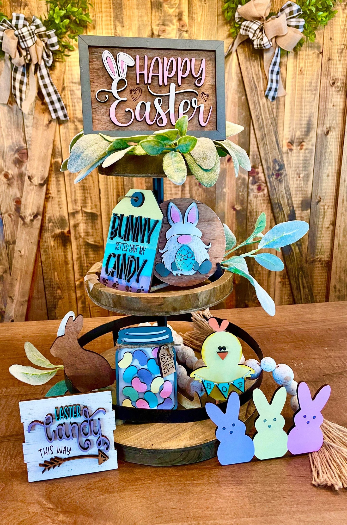 3D Tiered Tray Decor - Easter Candy