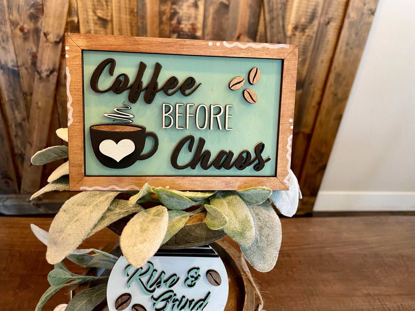 3D Tiered Tray Decor - Coffee before Chaos