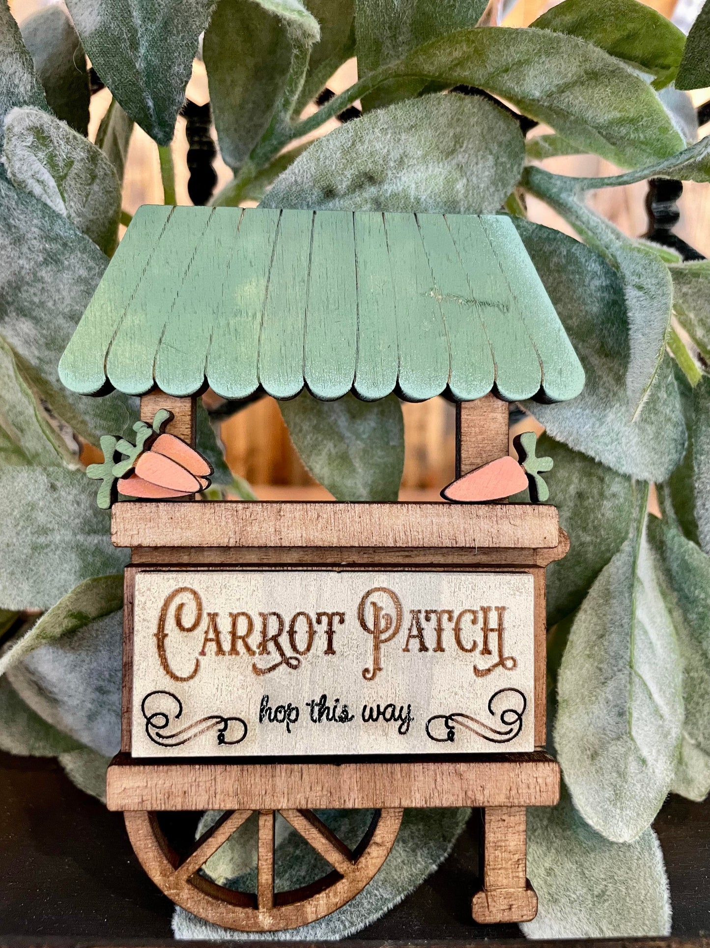 3D Tiered Tray Decor - Bunny Carrot Patch