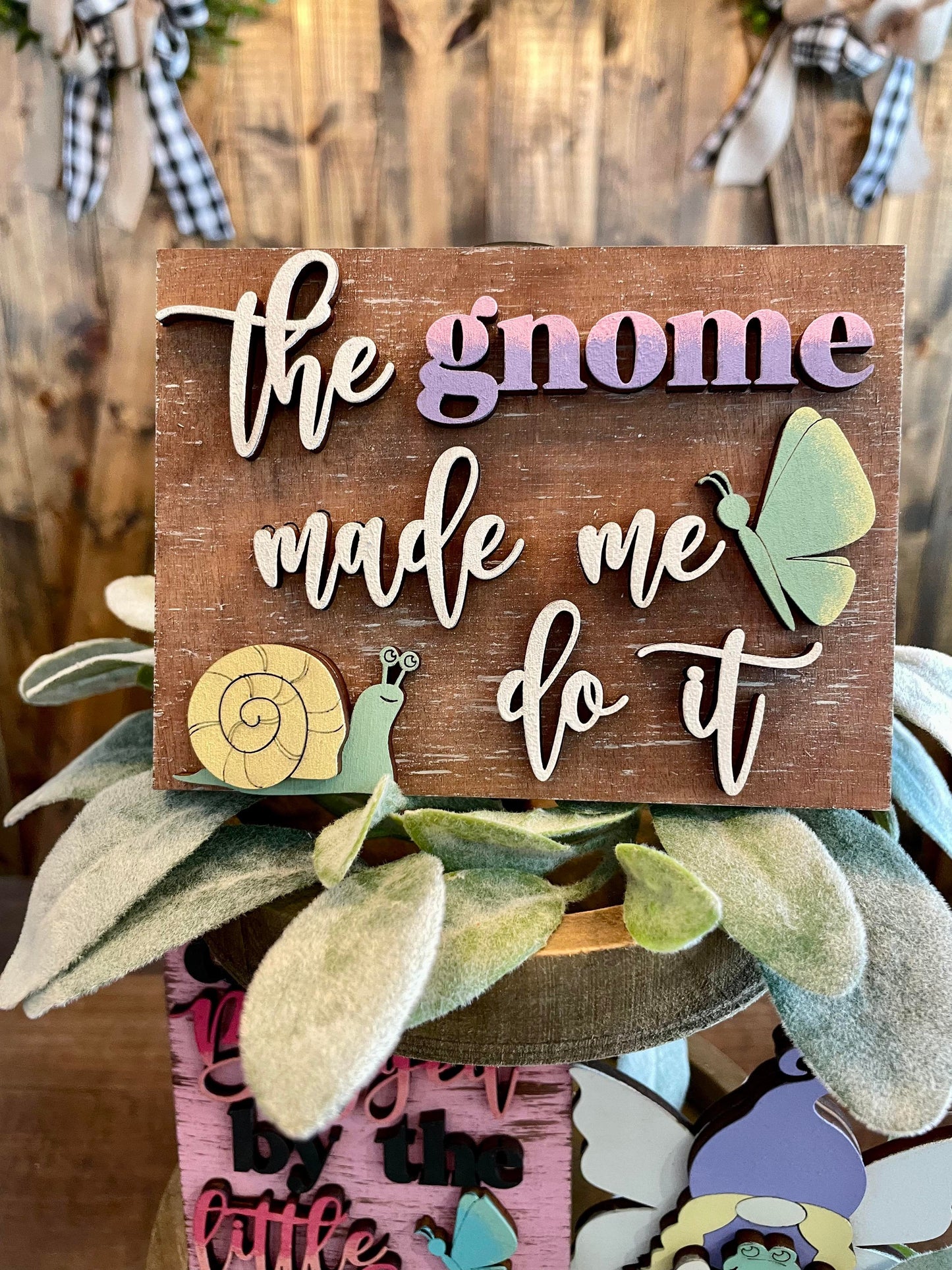 3D Tiered Tray Decor - Fairy Garden