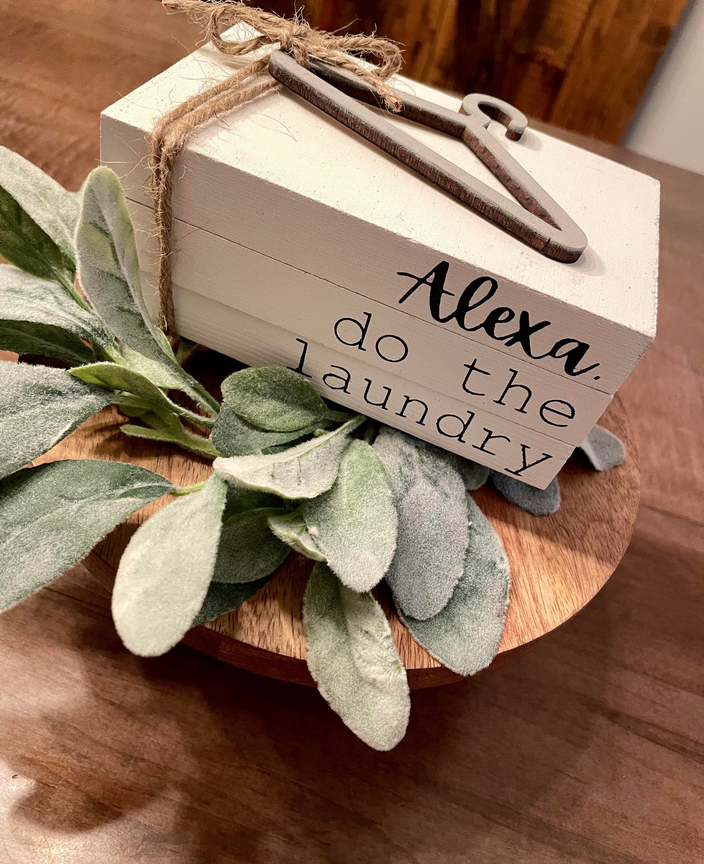 Tiered Tray Mini Book Stack - Alexa do the Laundry