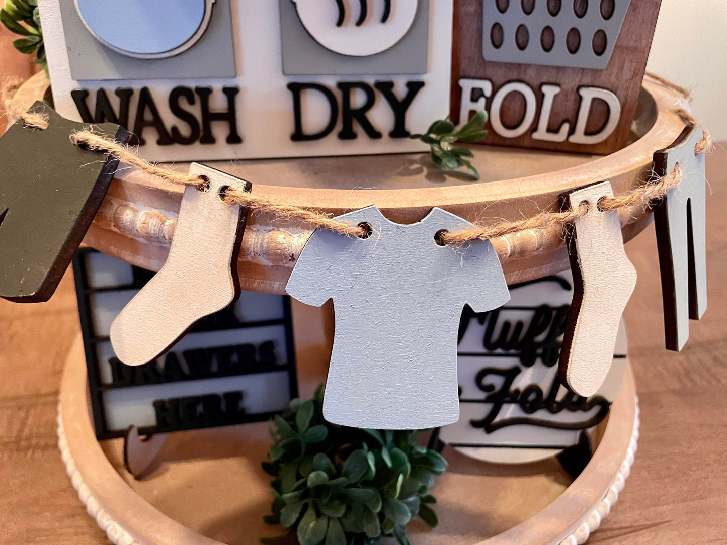 3D Tiered Tray Decor - Laundry
